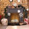 4-Panel Foldable Fireplace Screen Stand - Black Metal Mesh Spark Guard Cover with Decorative Arch Design, 47.8"W x 31"H for Indoor Fireplace Protection